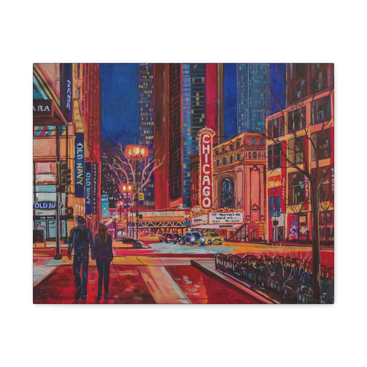 Chicago Theatre— Gallery Wrapped Canvas Reproduction