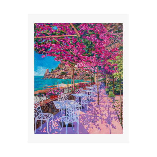 Pupetto's Cafe, Positano, Italy — Matte Fine Art Poster Reproduction