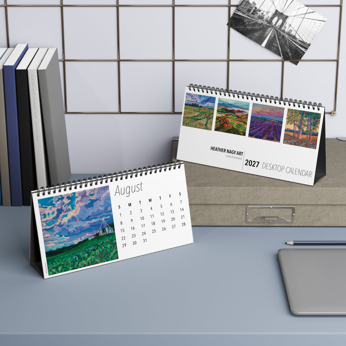 Fields and Farmland  2027 Desktop Calendar