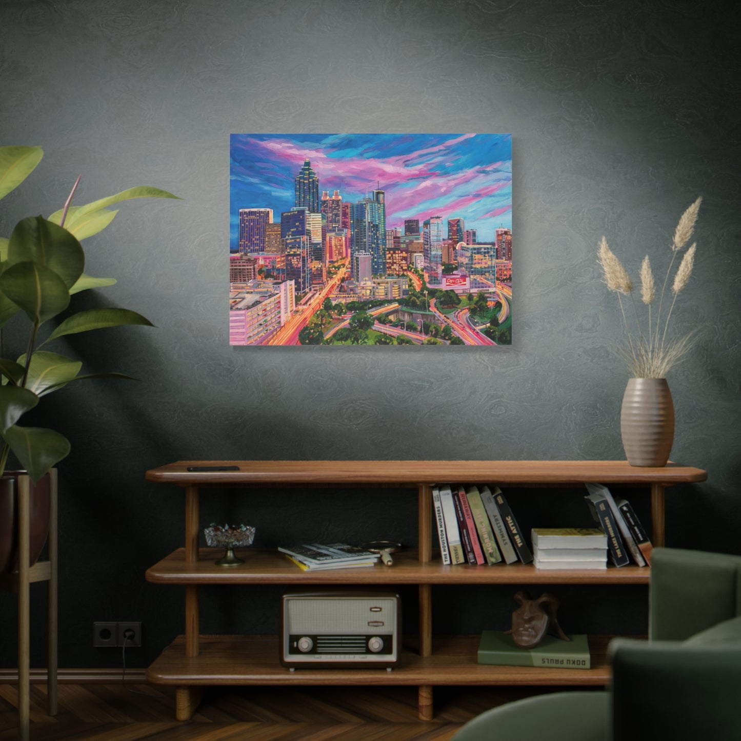 Downtown Atlanta Skyline- along Peachtree Street—Matte Canvas, Stretched, 1.25"