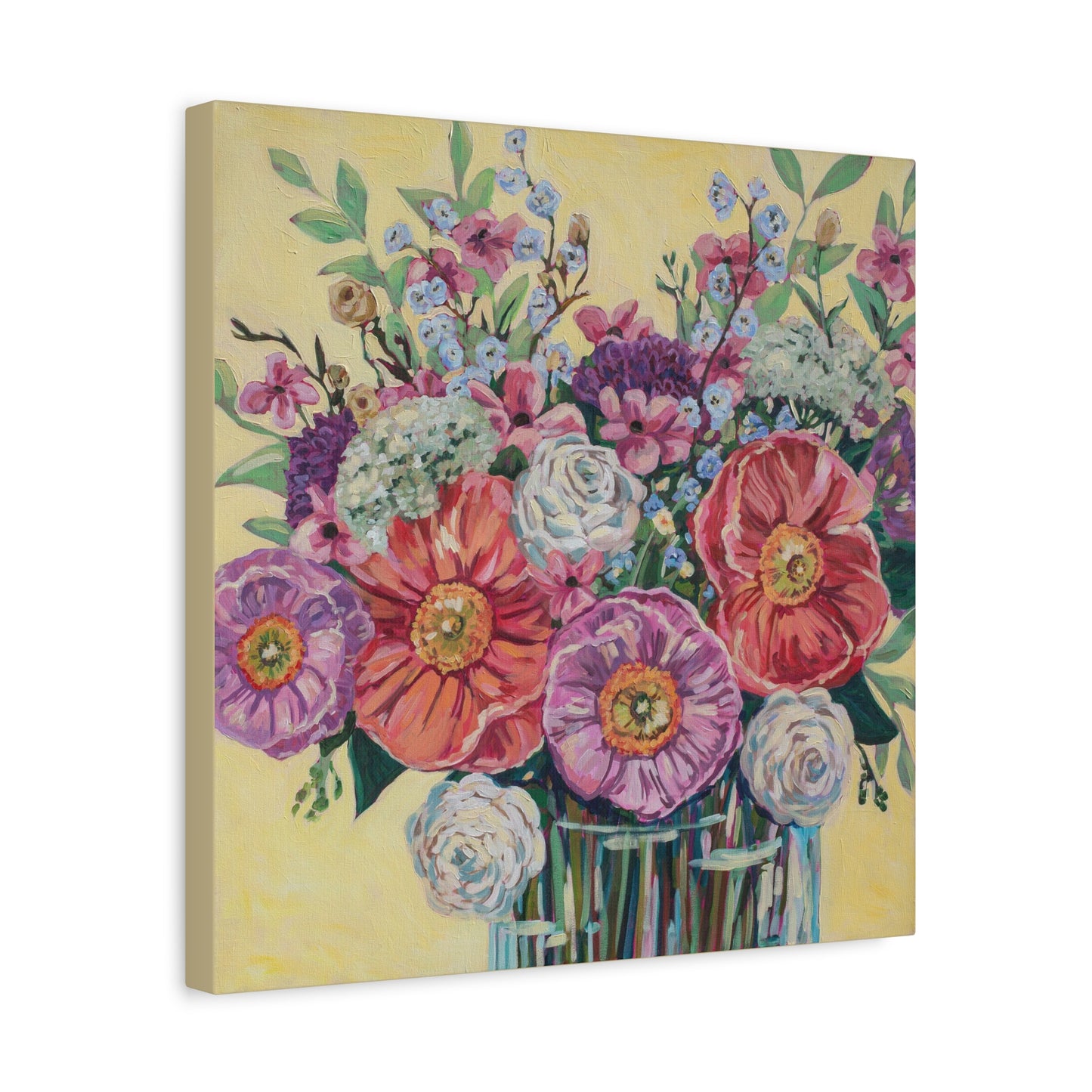 Bright Hibiscus Blooms—Matte Canvas, Stretched, 1.25"