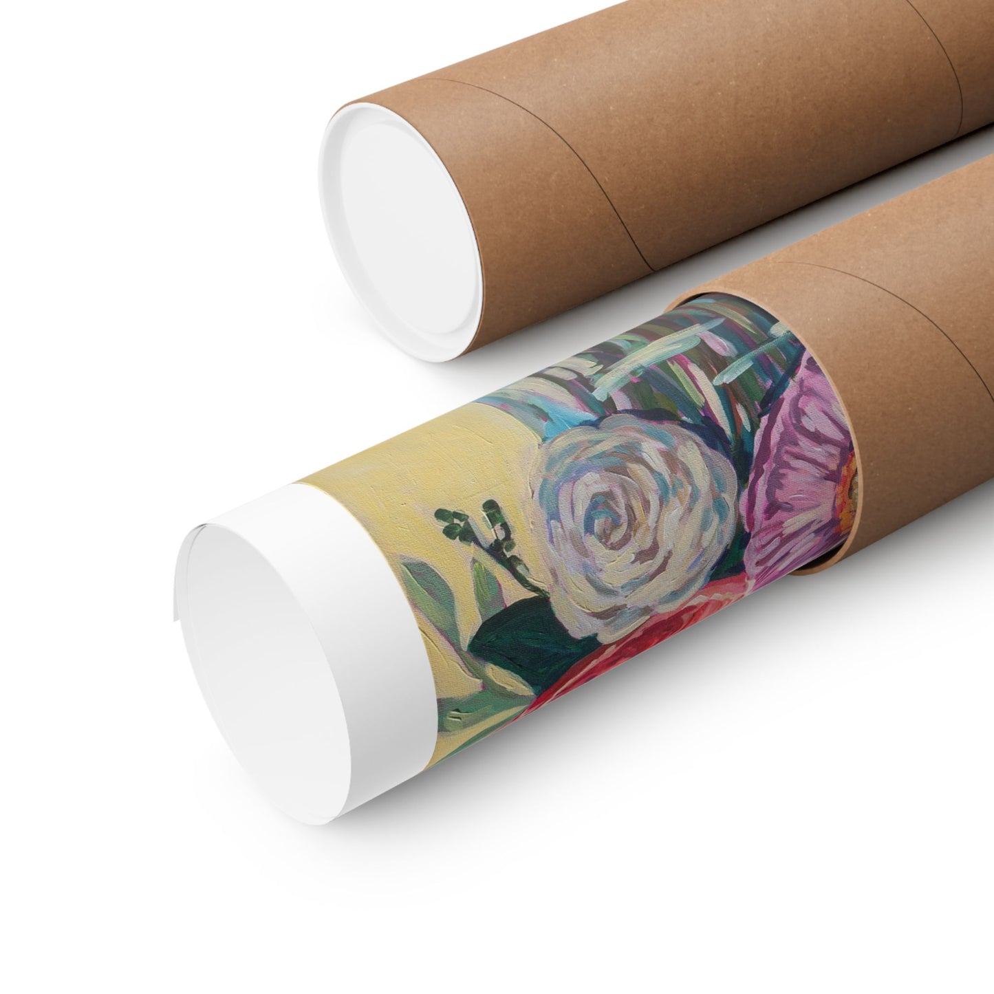 Bright Hibiscus Blooms— Matte Paper Poster Reproduction