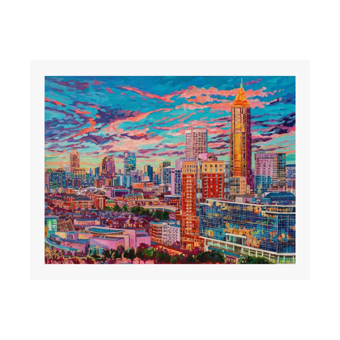 Midtown Atlanta Skyline—Matte Horizontal Fine Art Poster Reproductions