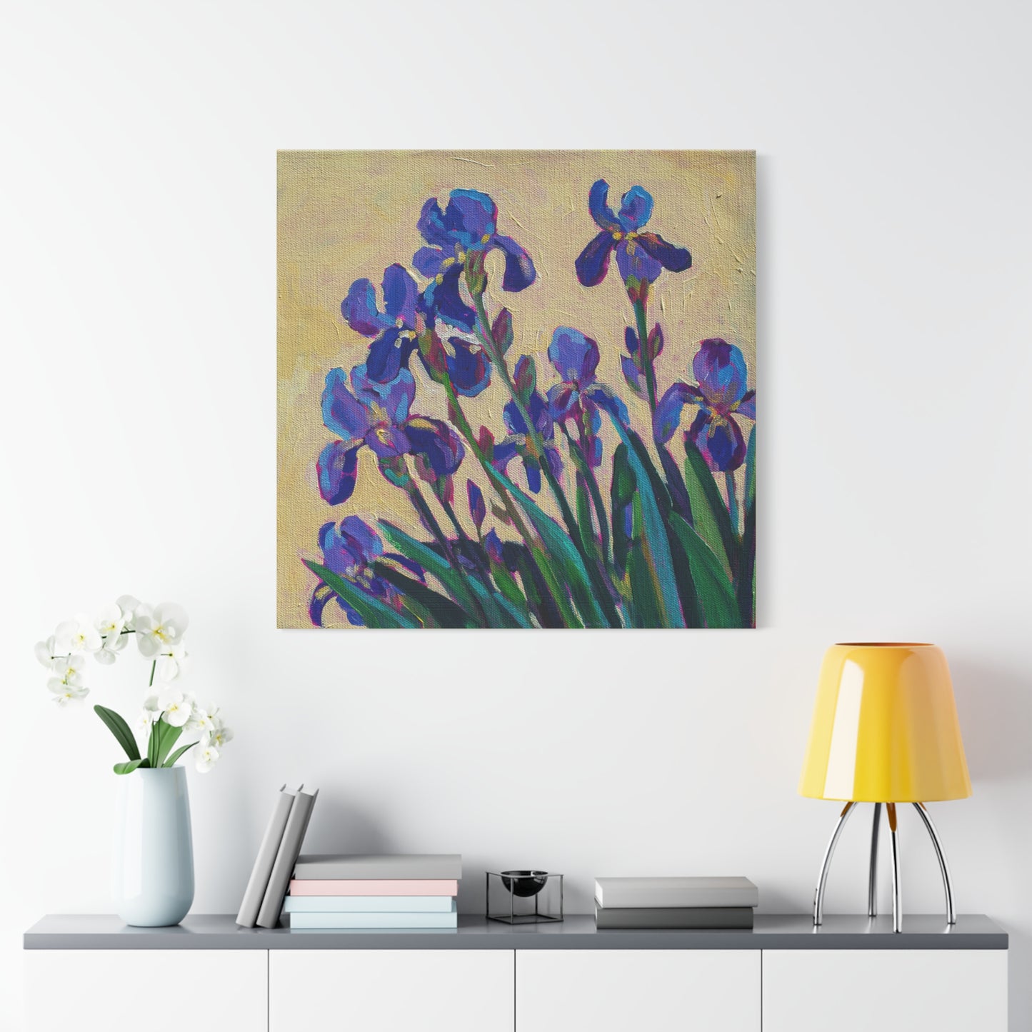 Purple Irises Floral —Matte Canvas, Stretched, 1.25"