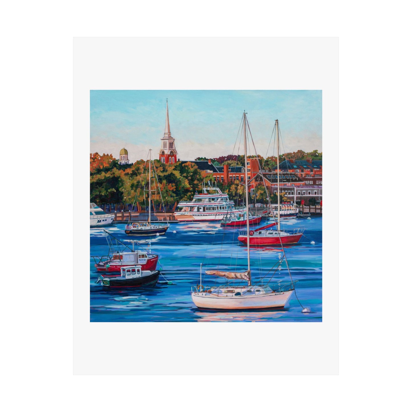 Newburyport Harbor— Matte Paper Poster Reproduction
