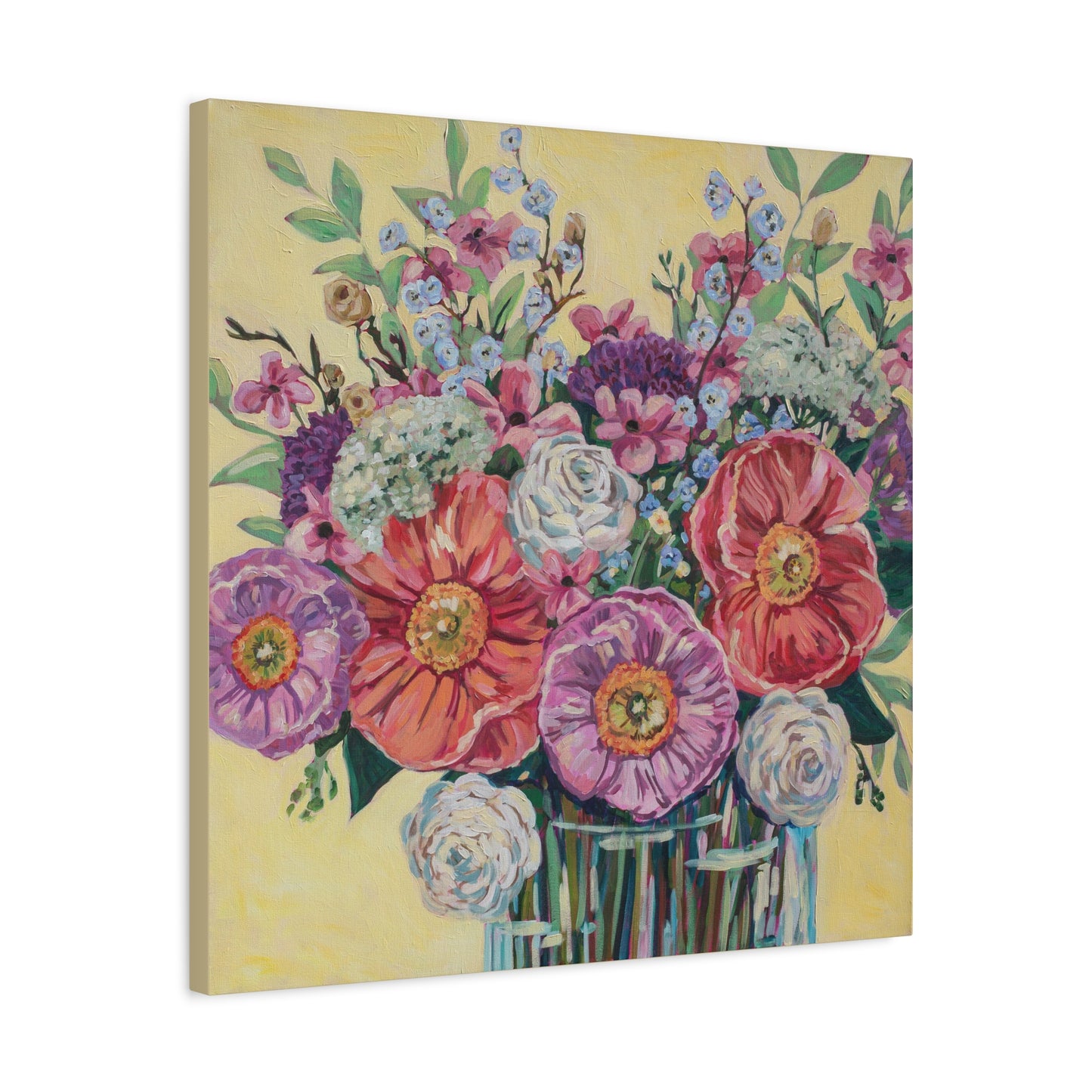 Bright Hibiscus Blooms—Matte Canvas, Stretched, 1.25"