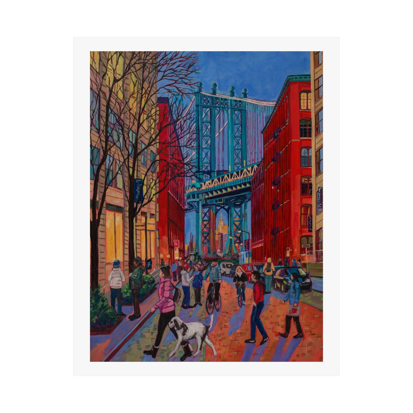 Empire through Manhattan Bridge-DUMBO — Fine Art Poster Reproduction