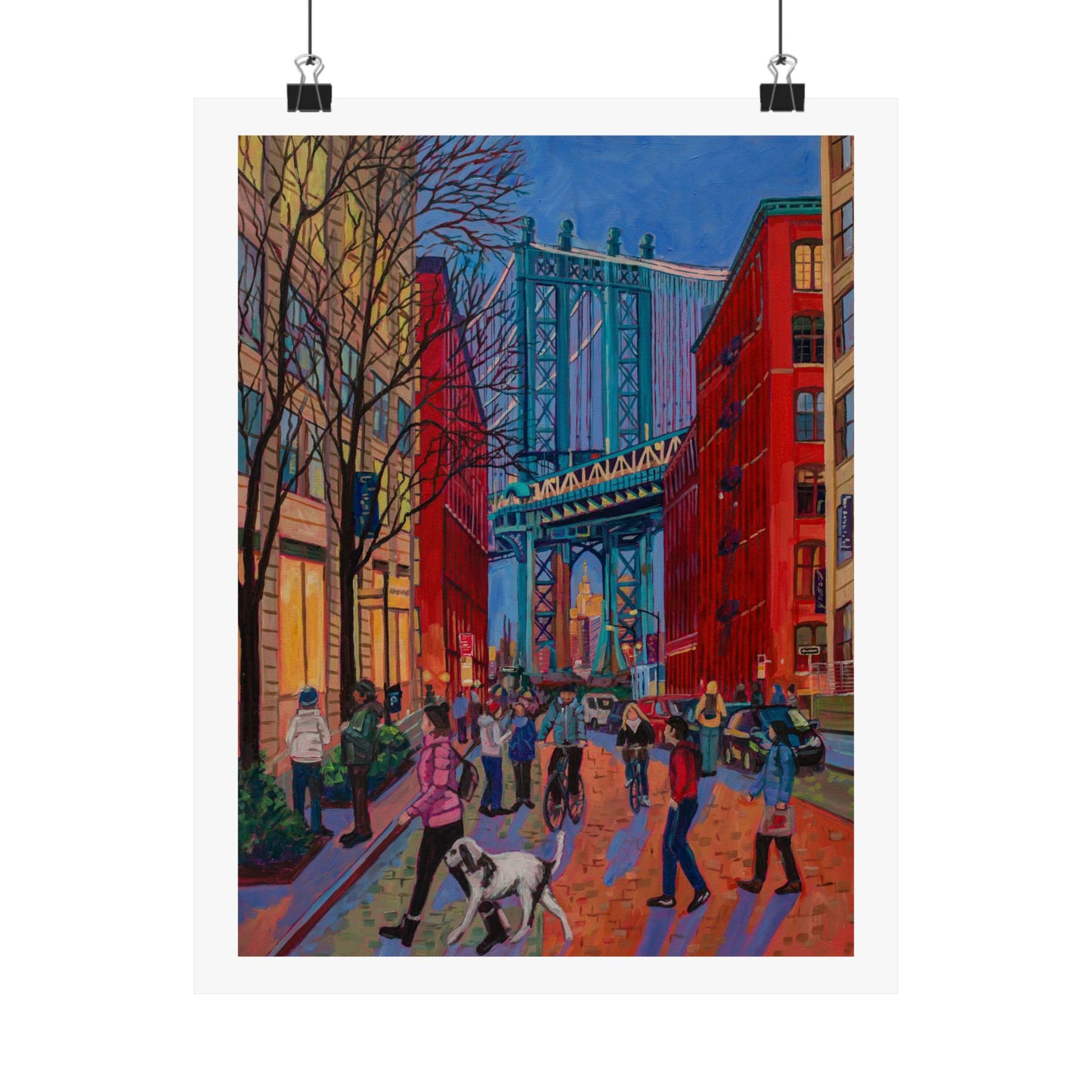 Empire through Manhattan Bridge-DUMBO — Fine Art Poster Reproduction