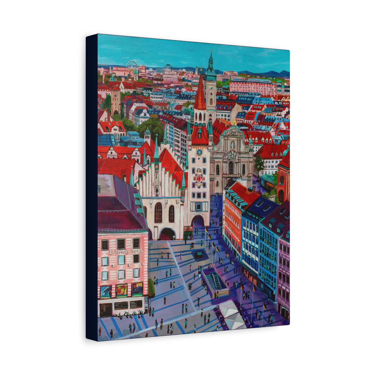 Postcards from Europe: Munich  —Matte Canvas, Stretched, 1.25"