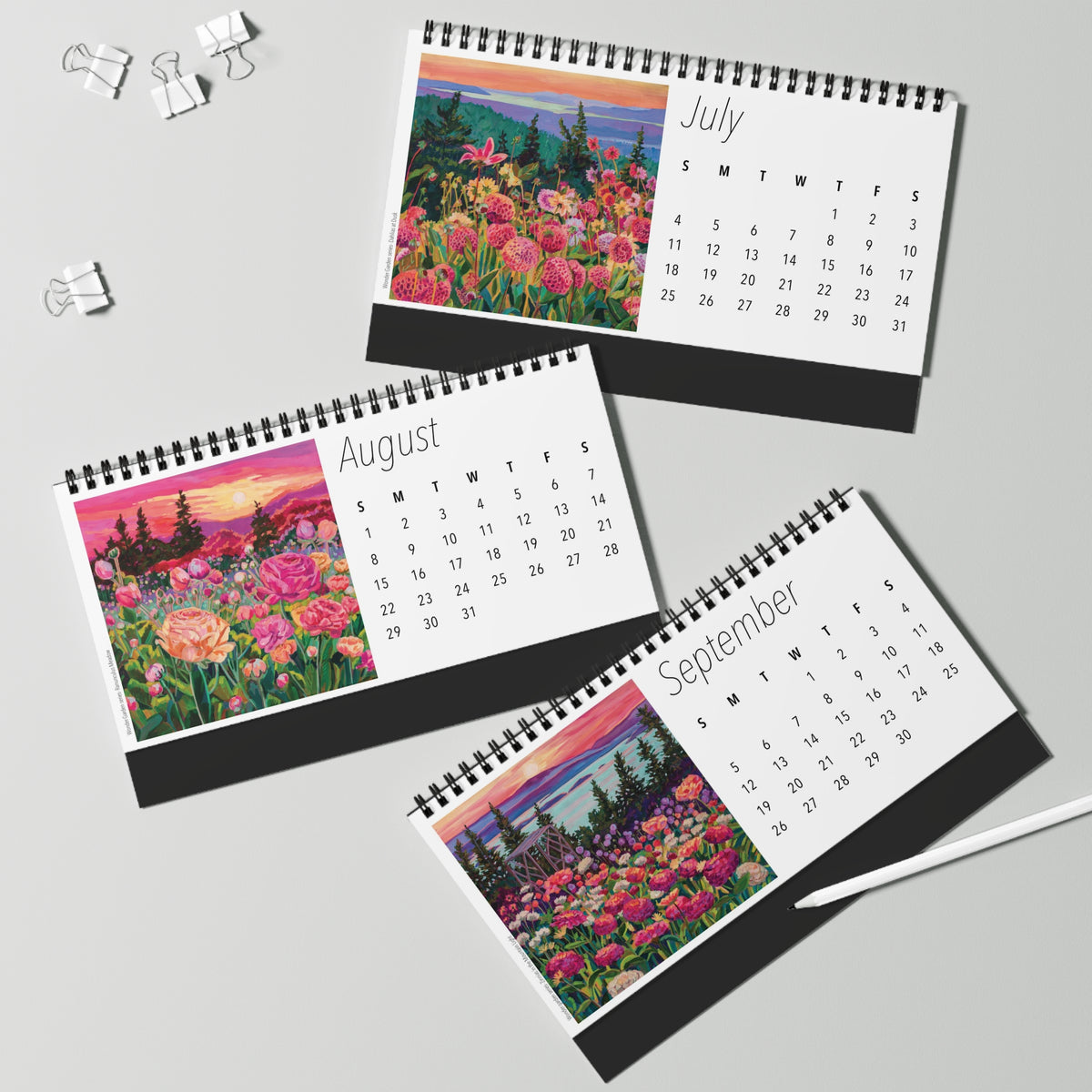 Fabulous Florals 2027 Desktop Calendar