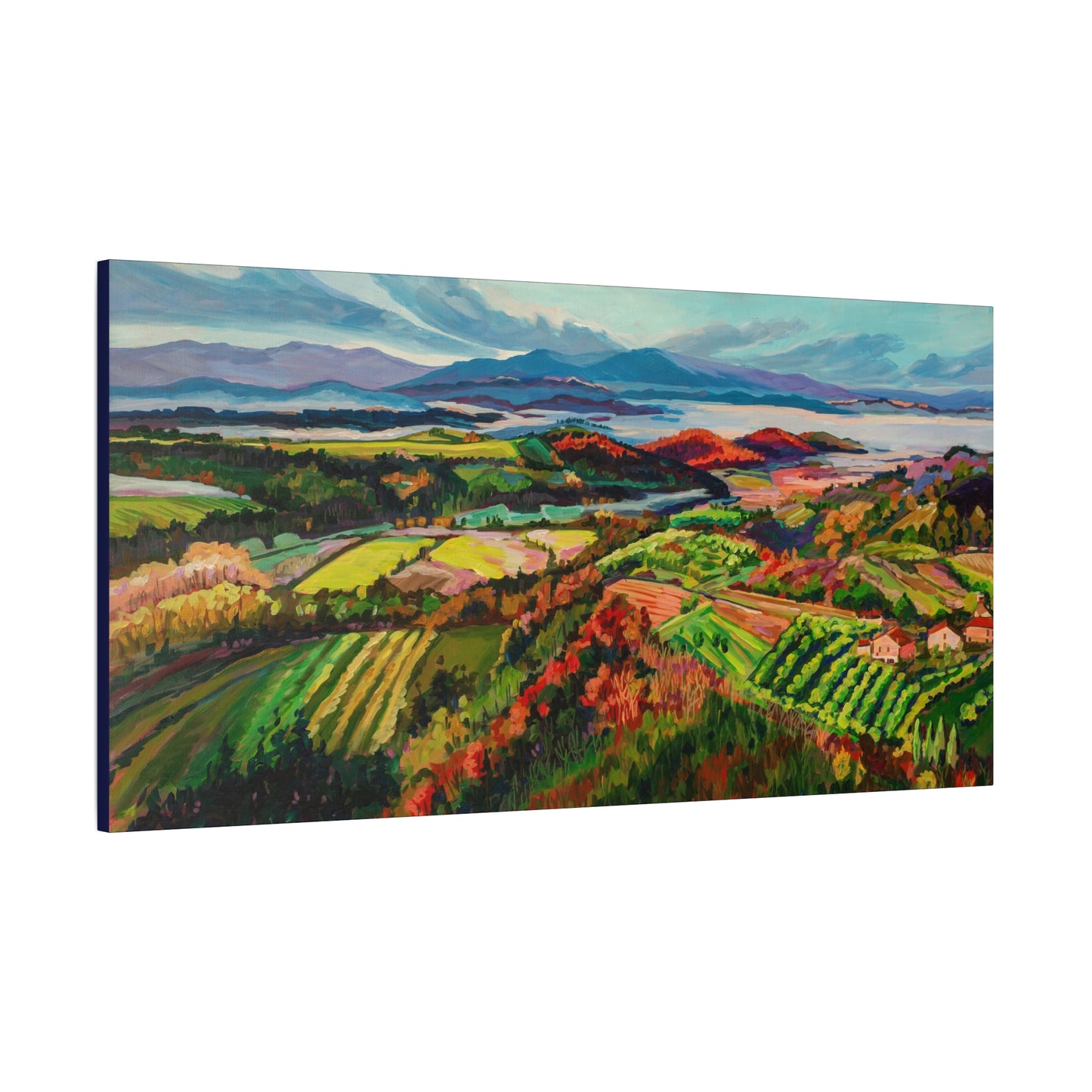 Morning Mist over Tuscany 1— Gallery Wrapped Canvas Reproduction