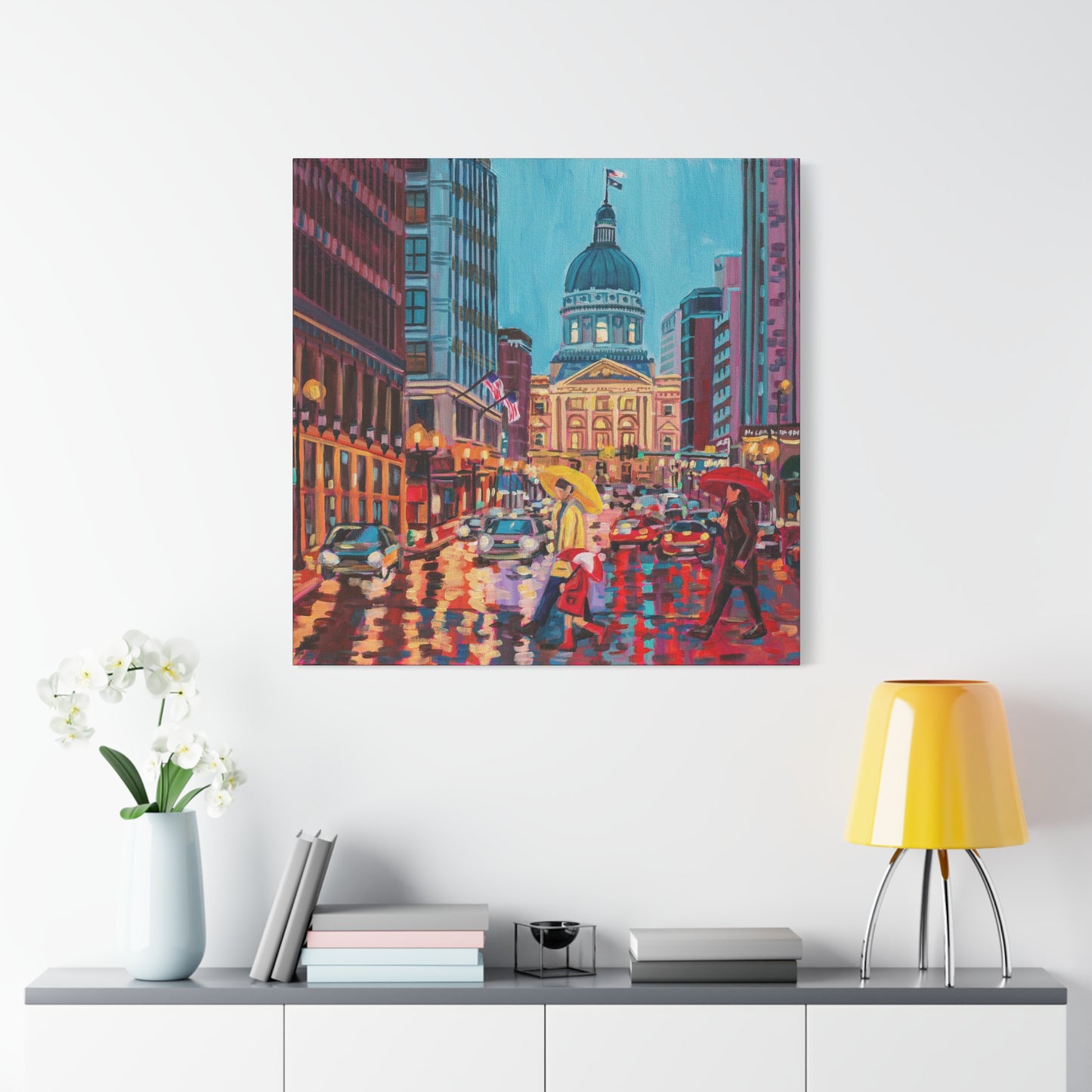 Rush hour reflections— Gallery Wrapped Canvas Reproductions