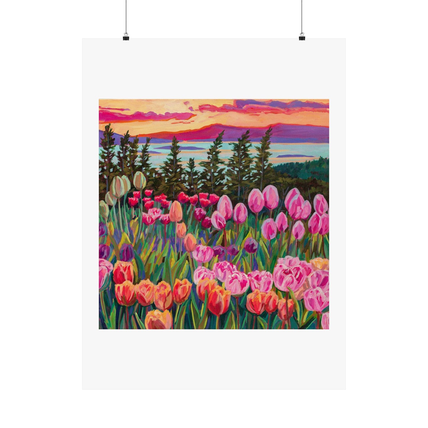 Wonder garden series- Tulip Sunset— Matte Paper Poster Reproduction