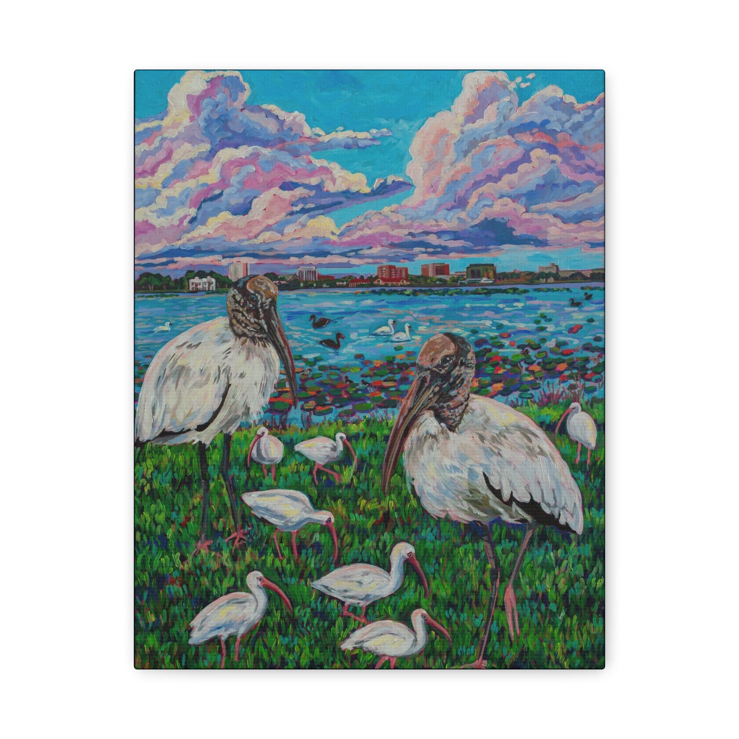 Waterfowl at Lake Morton, Lakeland—Matte Canvas, Stretched, 1.25"