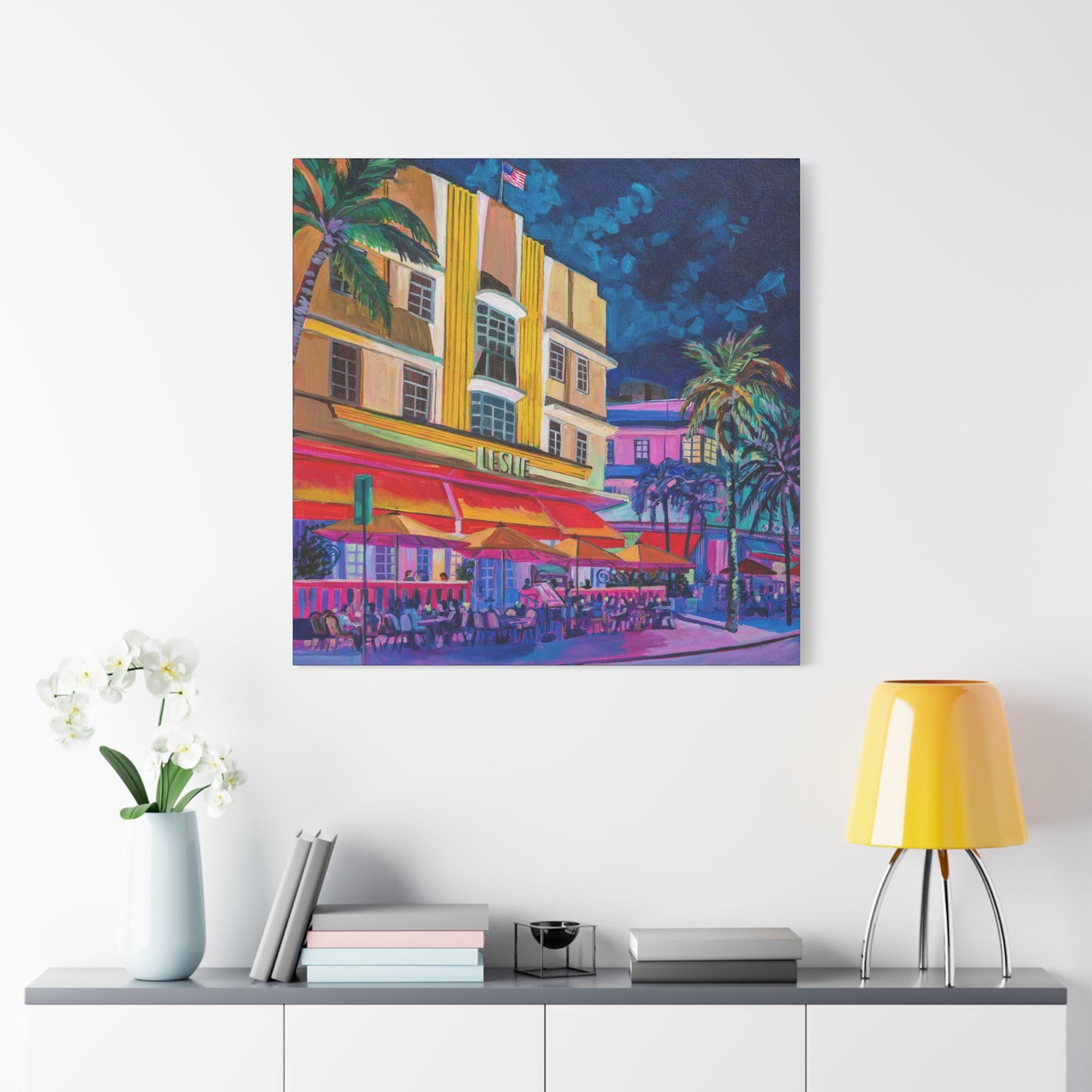 Leslie Hotel-South Beach Miami—Matte Canvas, Stretched, 1.25"