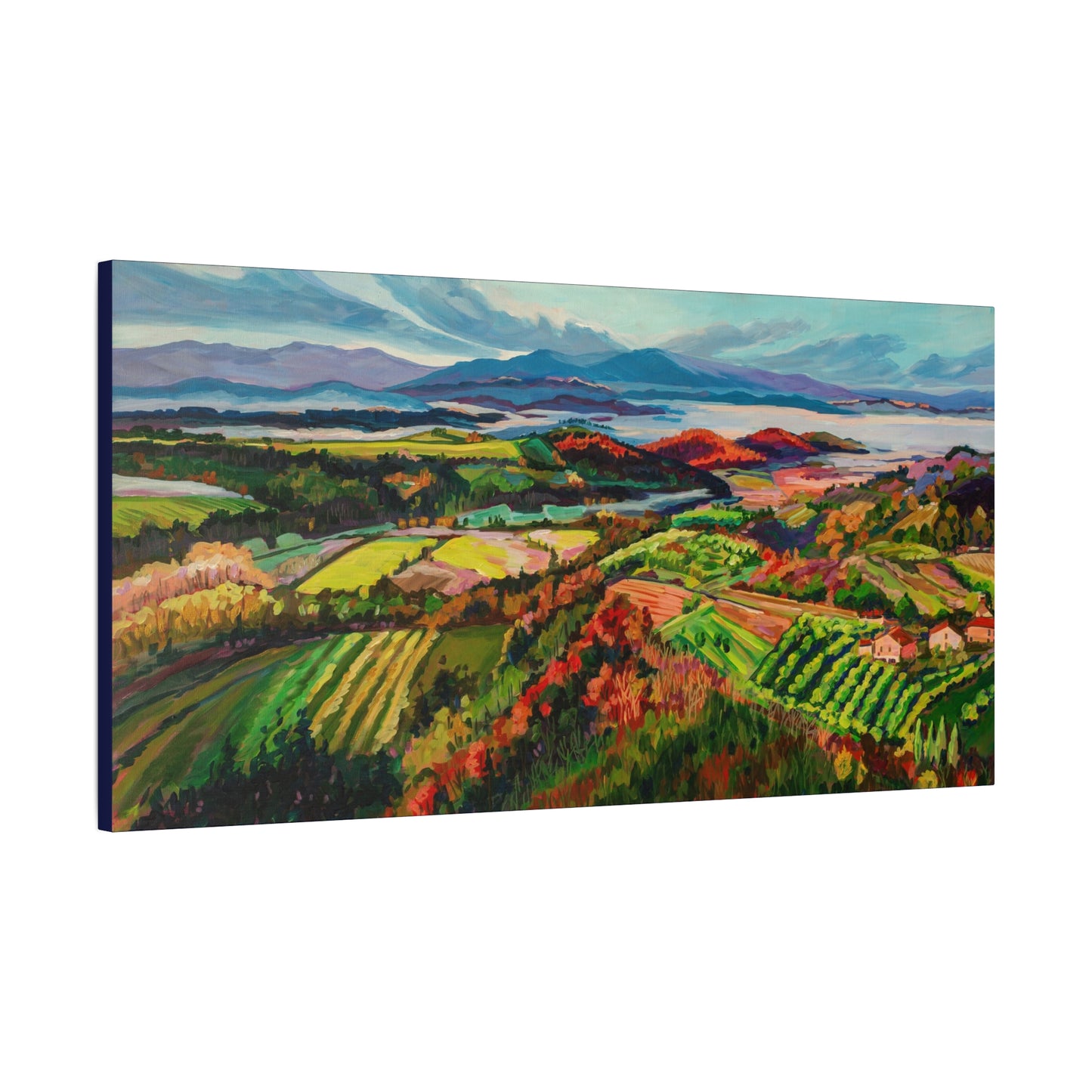 Morning Mist over Tuscany 1— Gallery Wrapped Canvas Reproduction