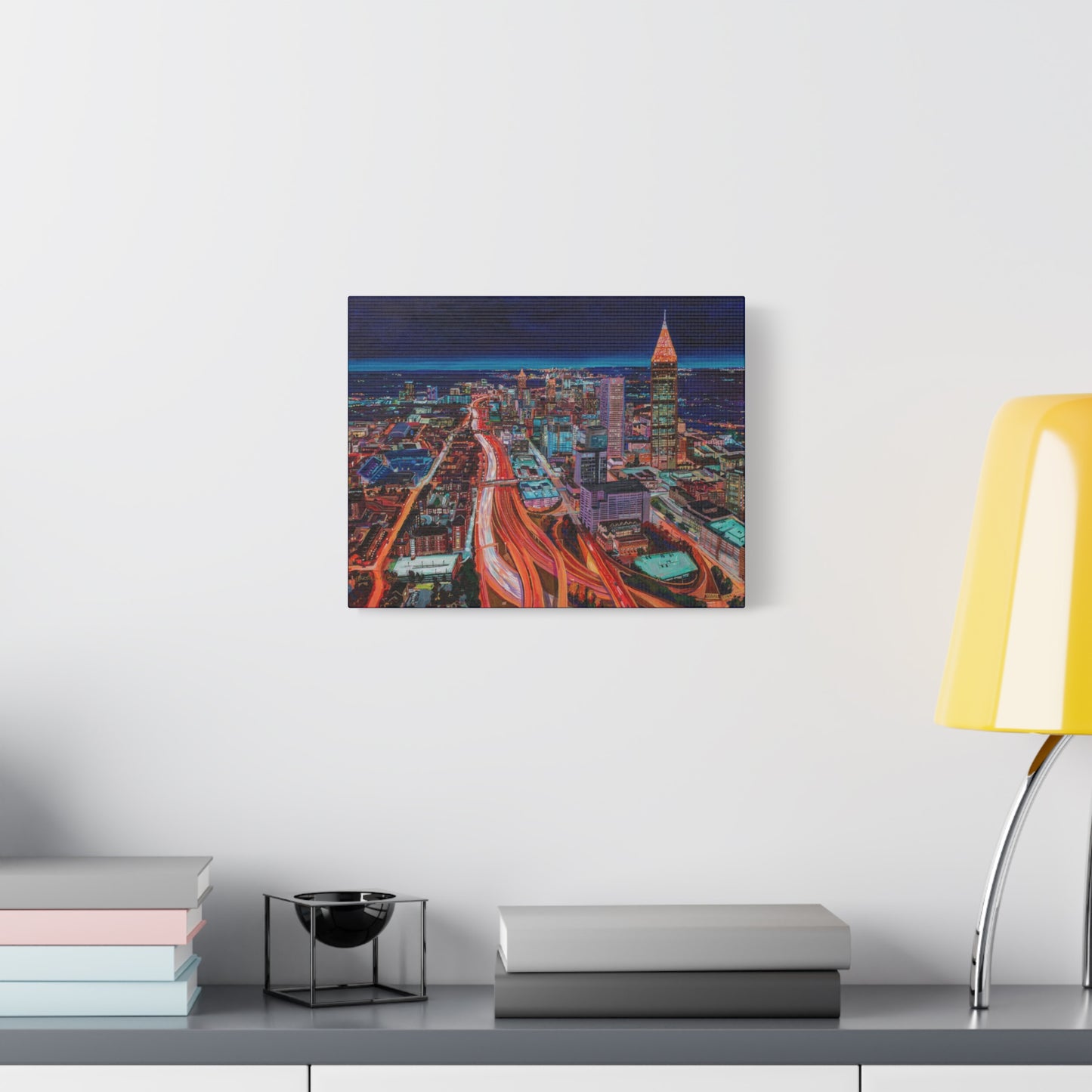 Atlanta Night Skyline —Matte Canvas, Stretched, 1.25"