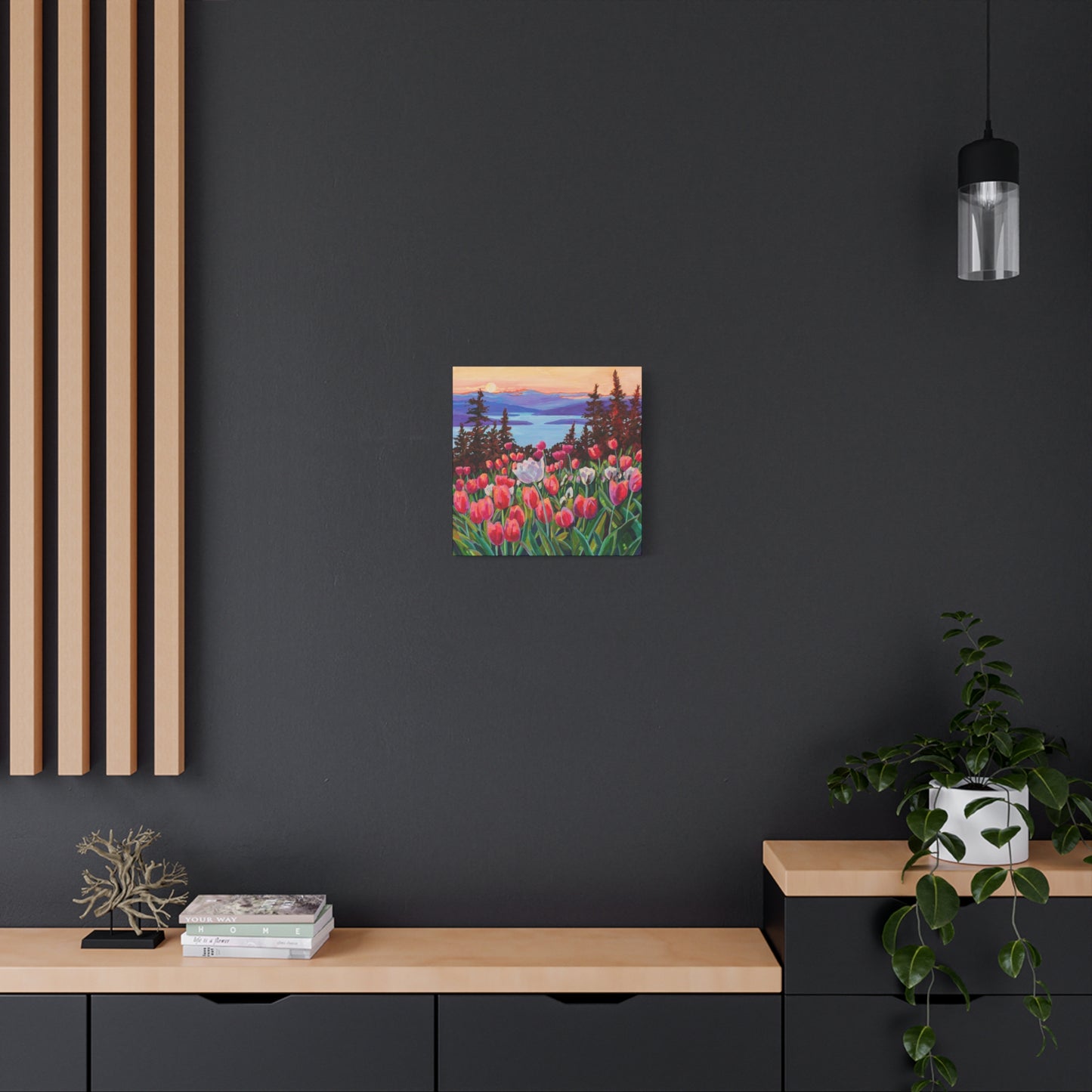 Wonder garden series- Tulips—Matte Canvas, Stretched, 1.25"