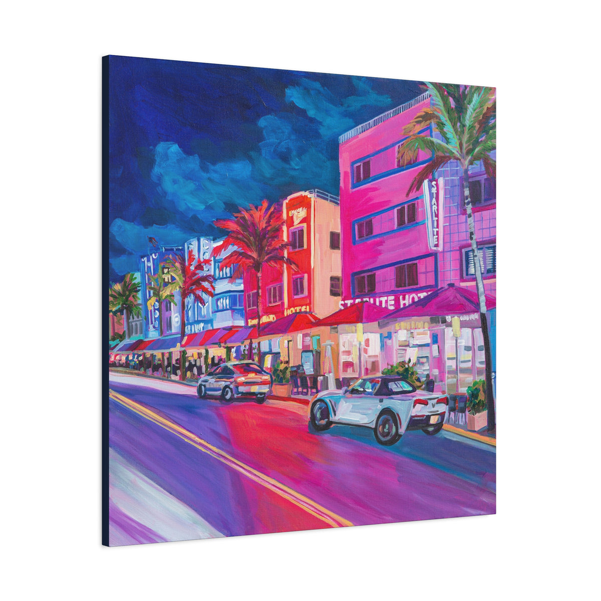 Starlite Hotel- South Beach Miami —Matte Canvas, Stretched, 1.25"