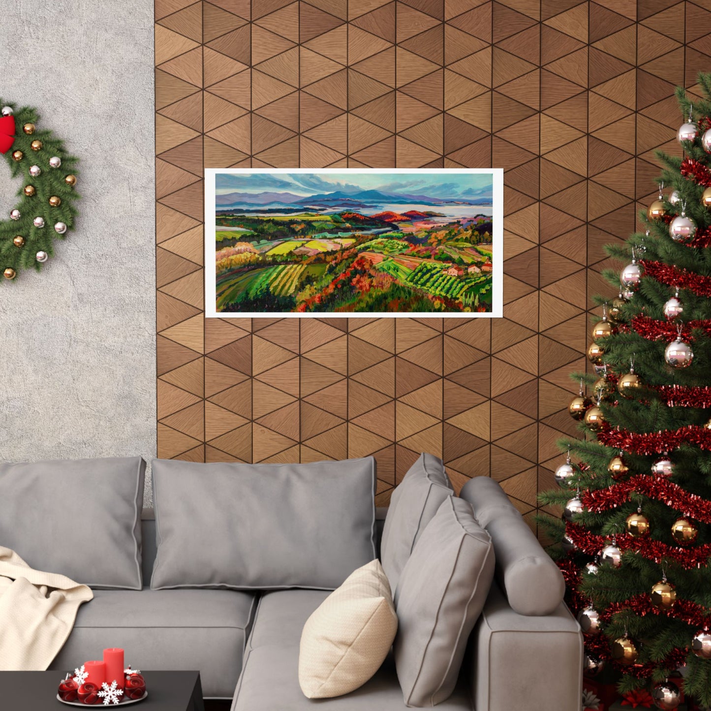 Morning Mist over Tuscany 1—Matte Horizontal Poster Reproduction