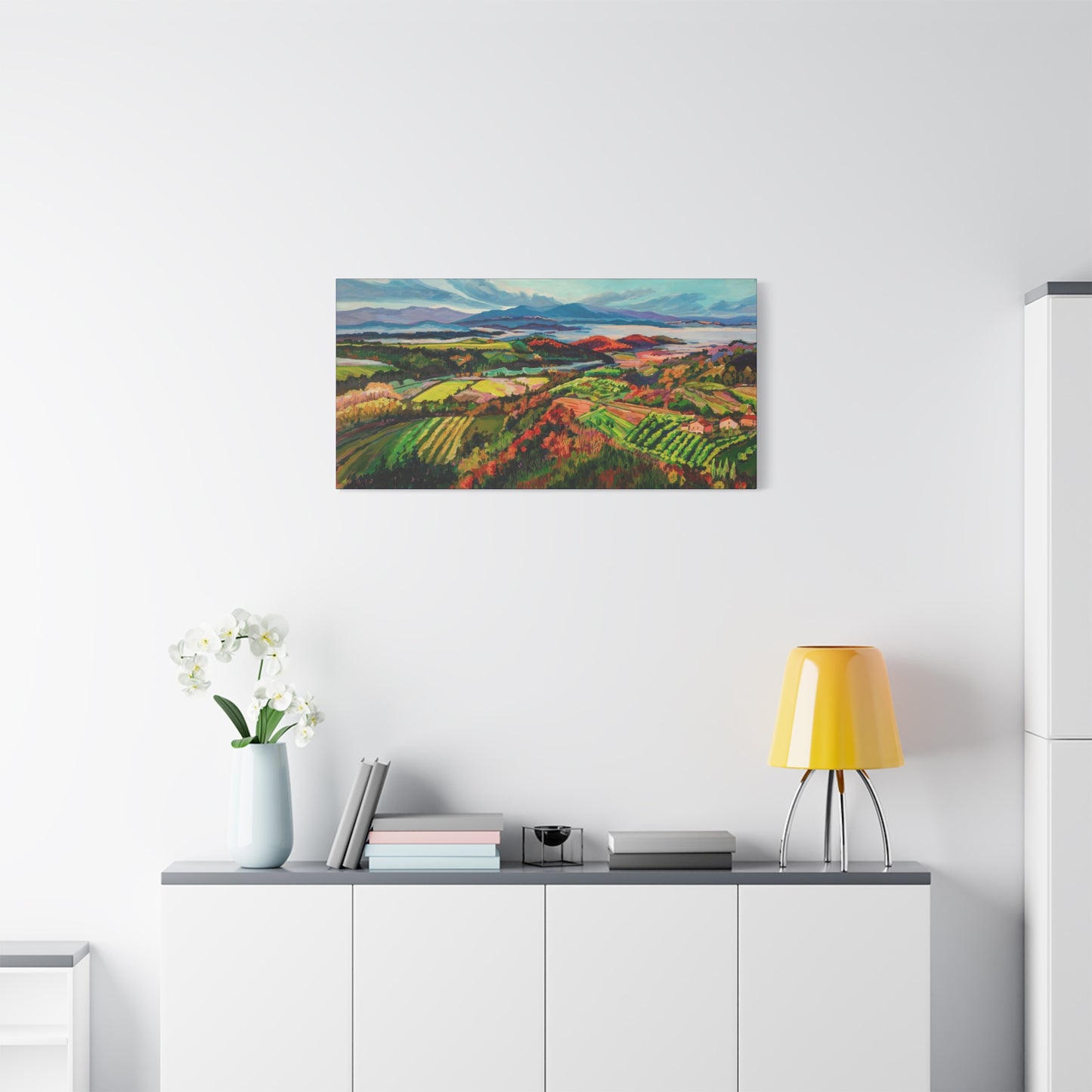 Morning Mist over Tuscany 1— Gallery Wrapped Canvas Reproduction