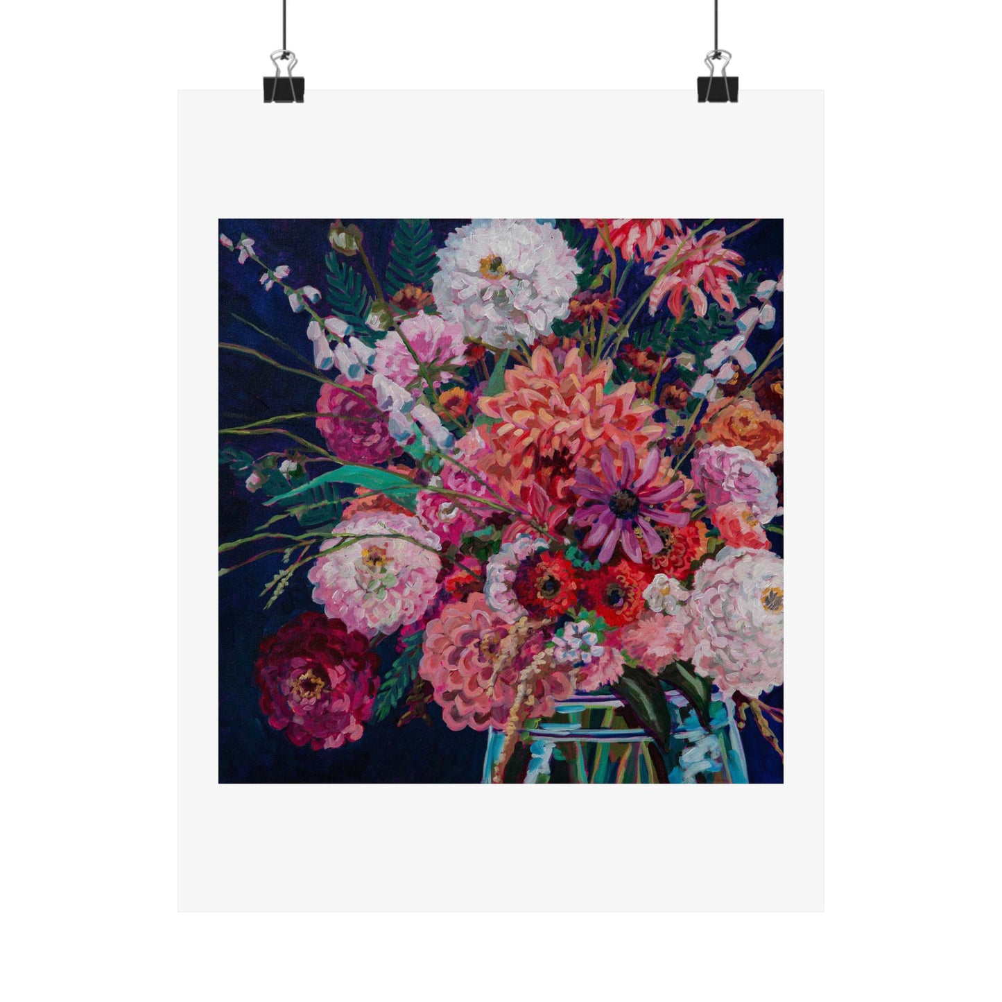 Fall Floral Still Life — Matte Paper Poster Reproduction