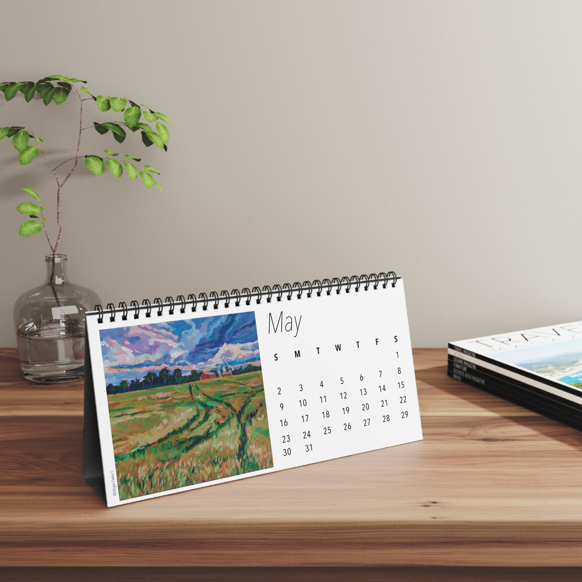 Fields and Farmland  2027 Desktop Calendar