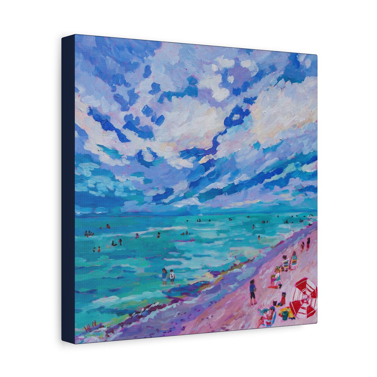 Busy Relaxing Beach Left Panel—Matte Canvas, Stretched, 1.25"