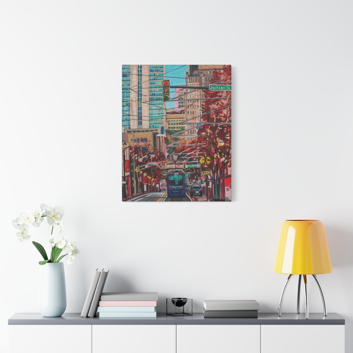 Atlanta Street scene 1 (Atlanta Streetcar -Auburn Street)—Matte Canvas, Stretched, 1.25"