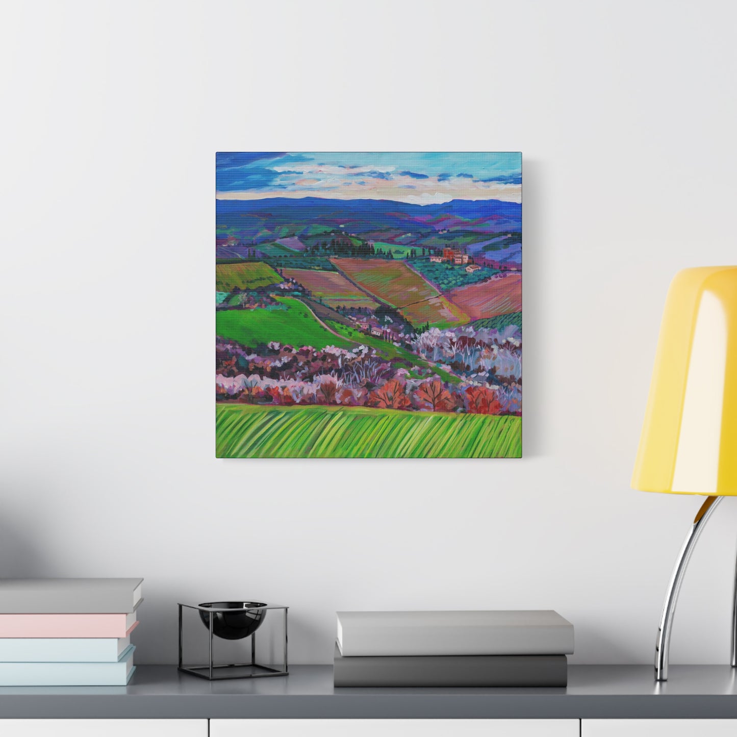 Rolling Tuscan farmland, Italy-Right Panel —Matte Canvas, Stretched, 1.25"