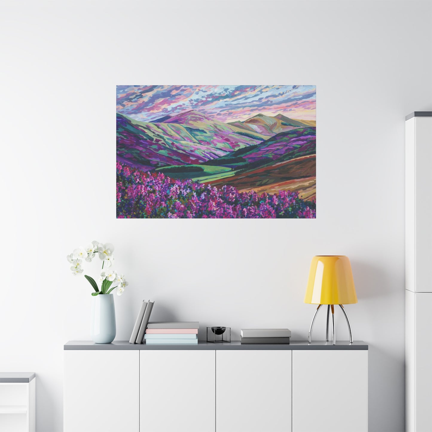 Heather in the Hills, West Linton-Scotland —Matte Canvas, Stretched, 1.25"