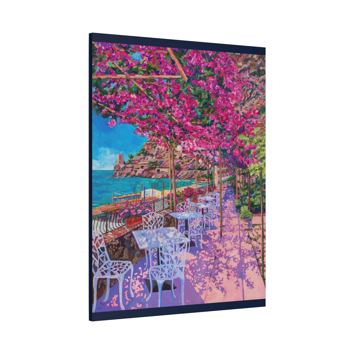 Pupetto's Cafe, Positano, Italy — Gallery Wrapped Canvas Reproduction