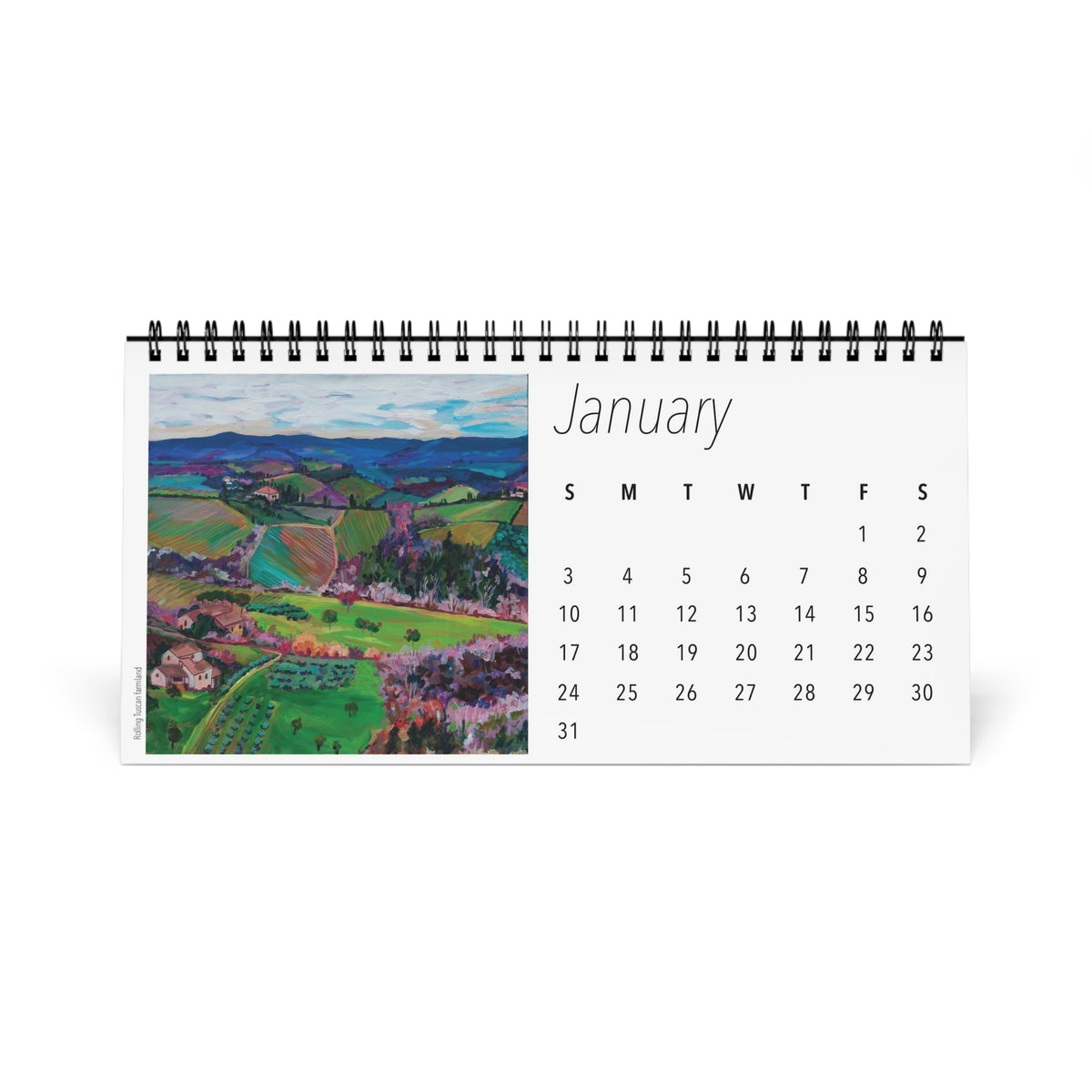 Fields and Farmland  2027 Desktop Calendar