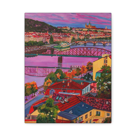 Postcards from Europe: Prague  —Matte Canvas, Stretched, 1.25"