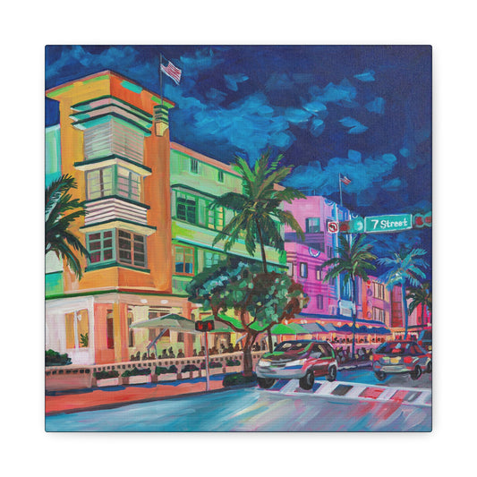 Avalon Hotel-South Beach Miami —Matte Canvas, Stretched, 1.25"