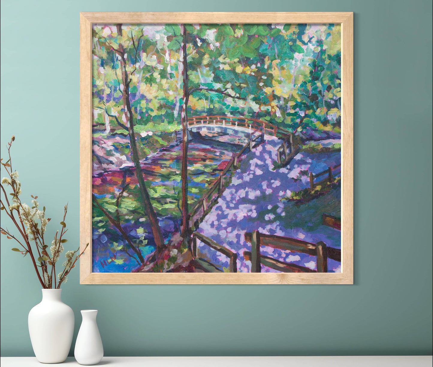 Cuyahoga Bridal Veil Trail original painting