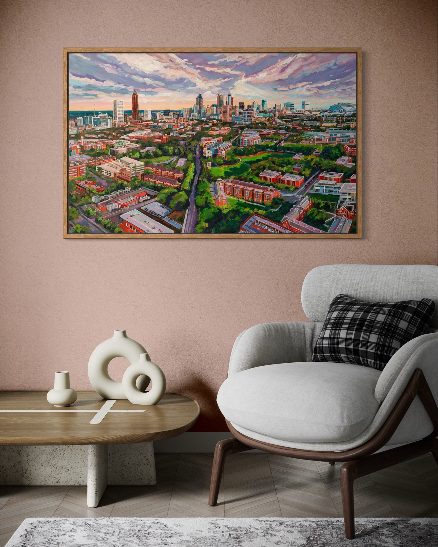 Georgia Tech and Atlanta Skyline —Matte Canvas, Stretched, 1.25"