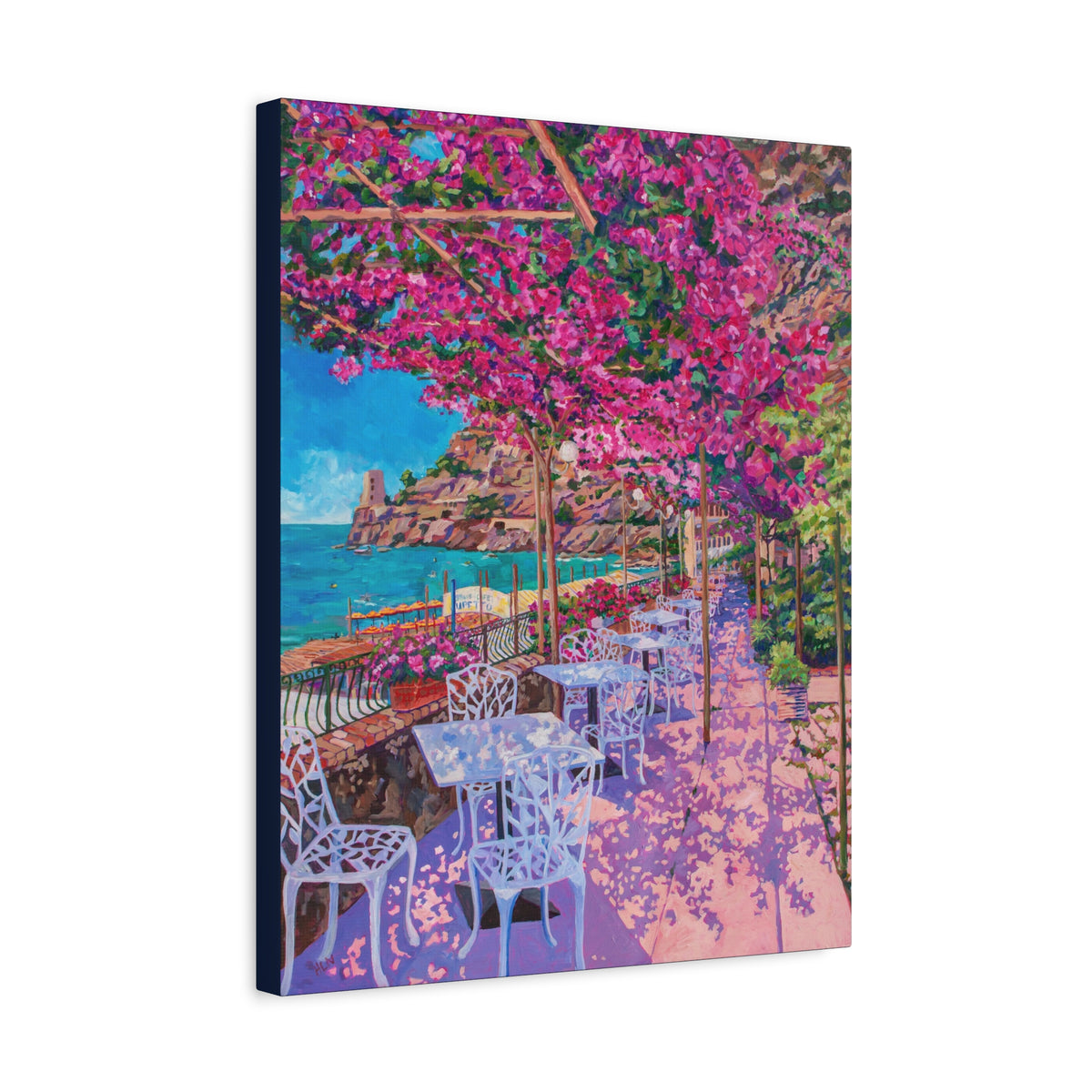 Pupetto's Cafe, Positano, Italy — Gallery Wrapped Canvas Reproduction