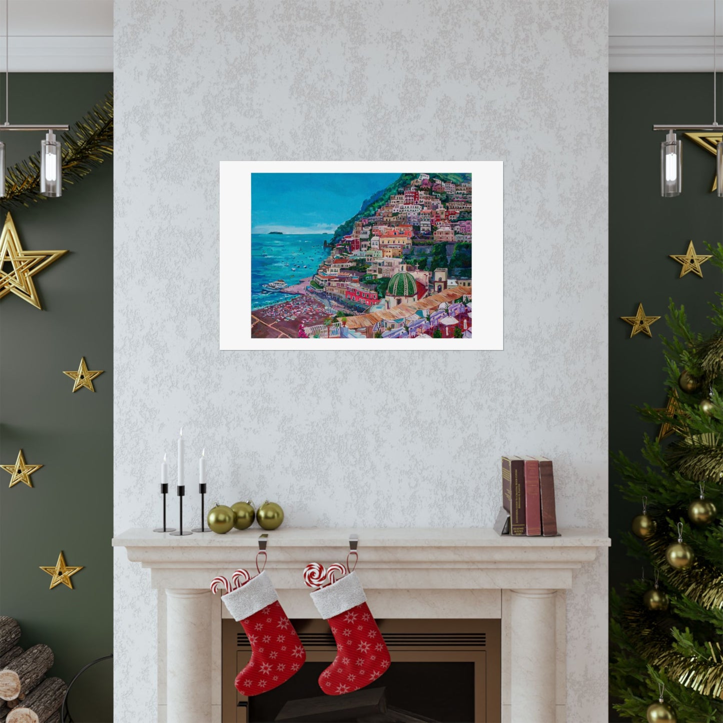 Summer in Positano, Italy —Matte Horizontal Poster Reproduction