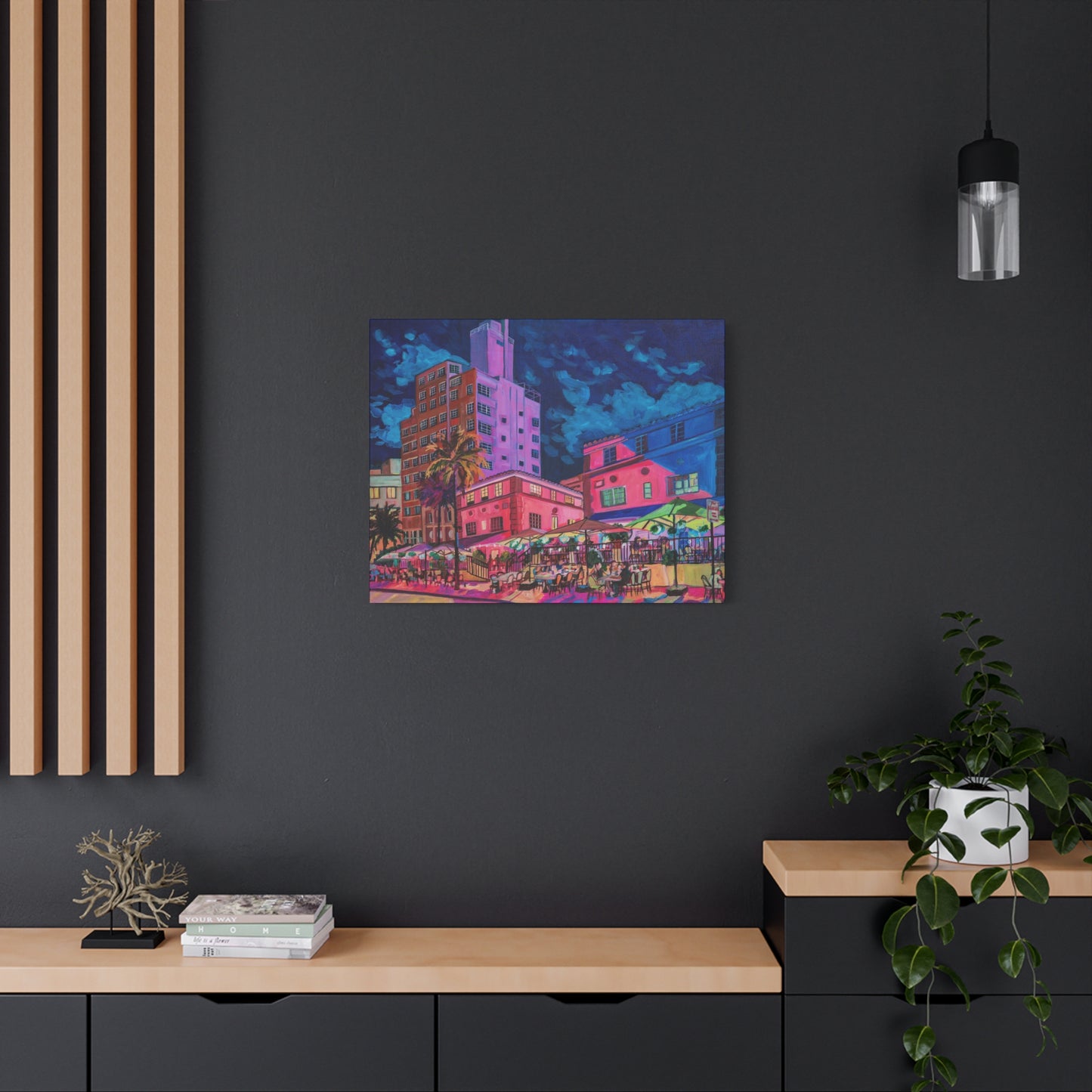Les Deux Fontaines and the Tides South Beach Condo Miami—Matte Canvas, Stretched, 1.25"