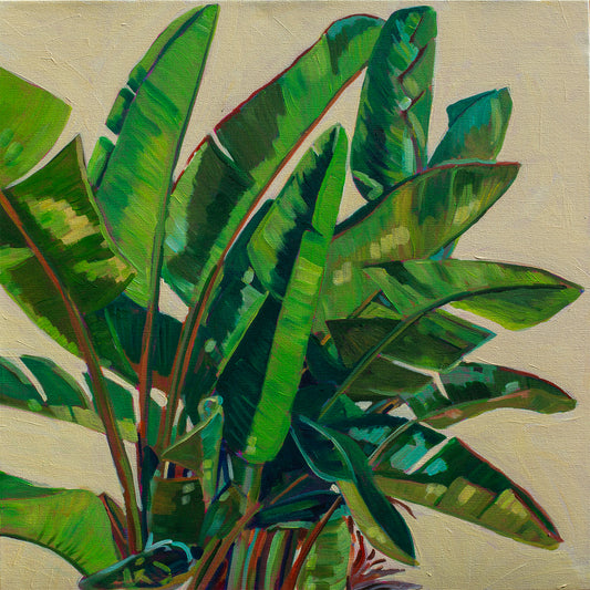 Palm detail #13 (Banana tree) original painting