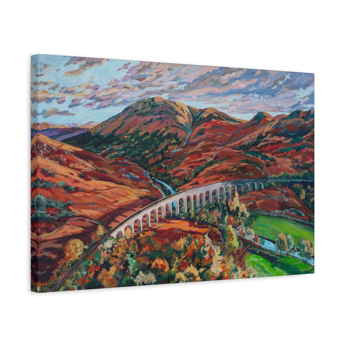 Autumn in Scotland, the Glenfinnan Viaduct —Matte Canvas, Stretched, 1.25"