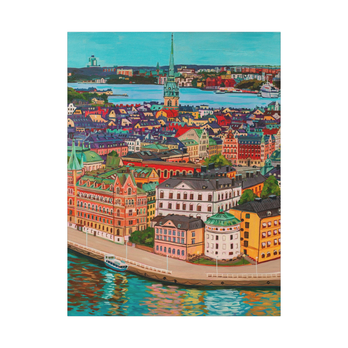 Postcards from Europe: Stockholm  —Matte Canvas, Stretched, 1.25"