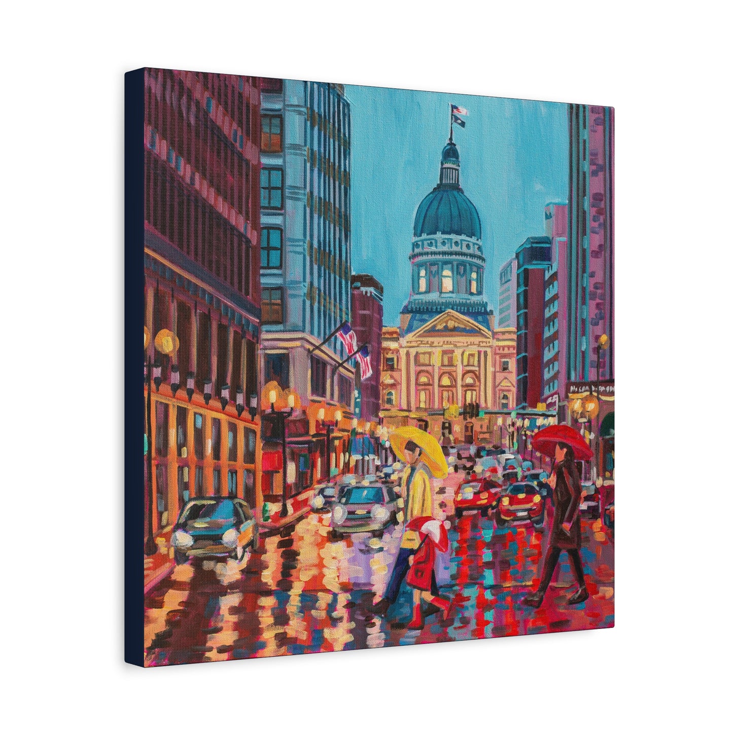 Rush hour reflections— Gallery Wrapped Canvas Reproductions
