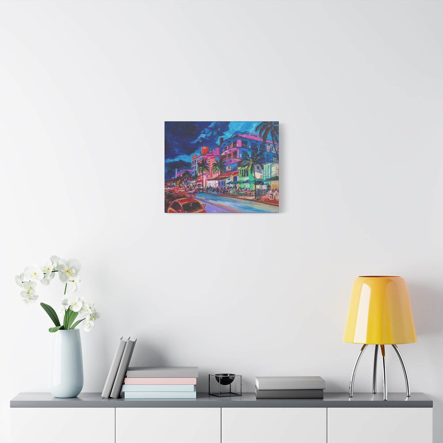 Palace Cafe and Congress Hotel, South Beach Miami—Matte Canvas, Stretched, 1.25"