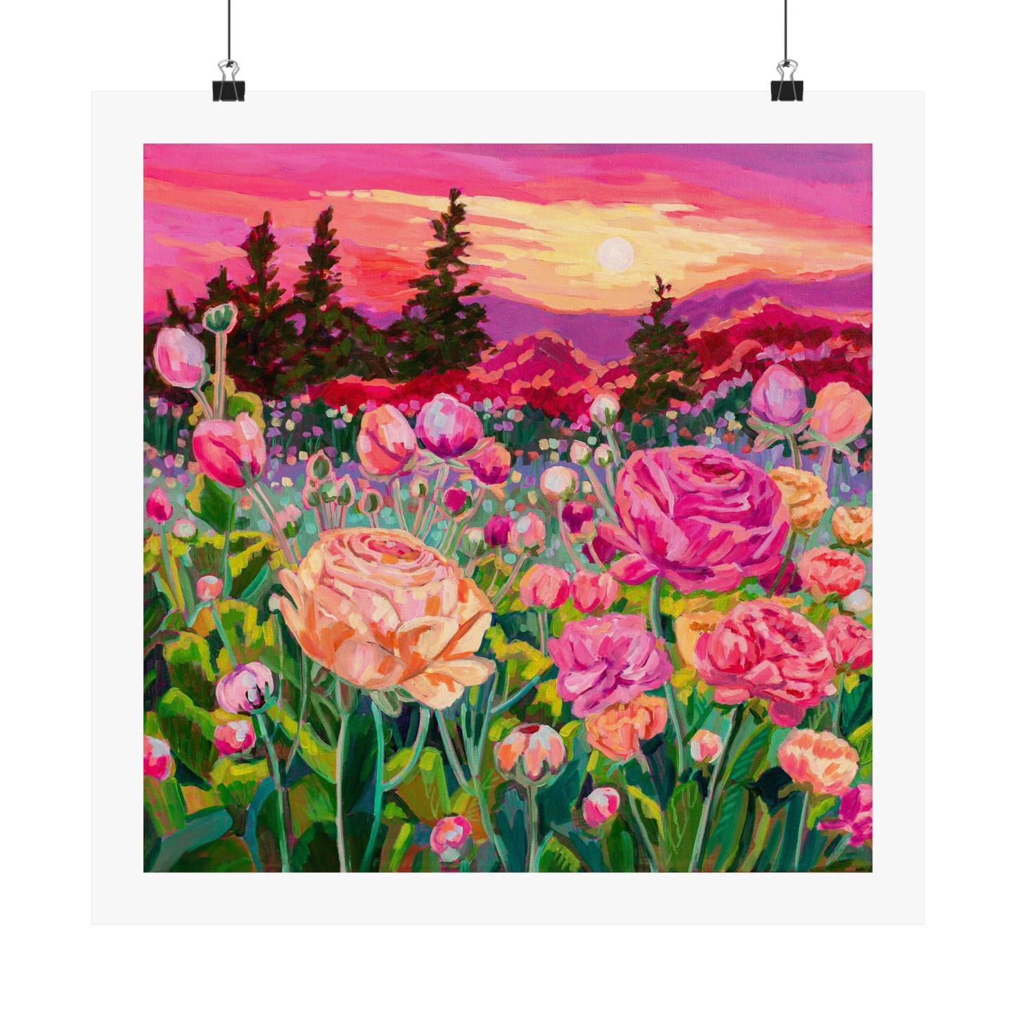Wonder garden series- Ranunculus— Matte Paper Poster Reproduction