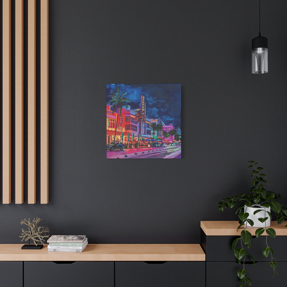 The Breakwater Hotel- South Beach Miami—Matte Canvas, Stretched, 1.25"