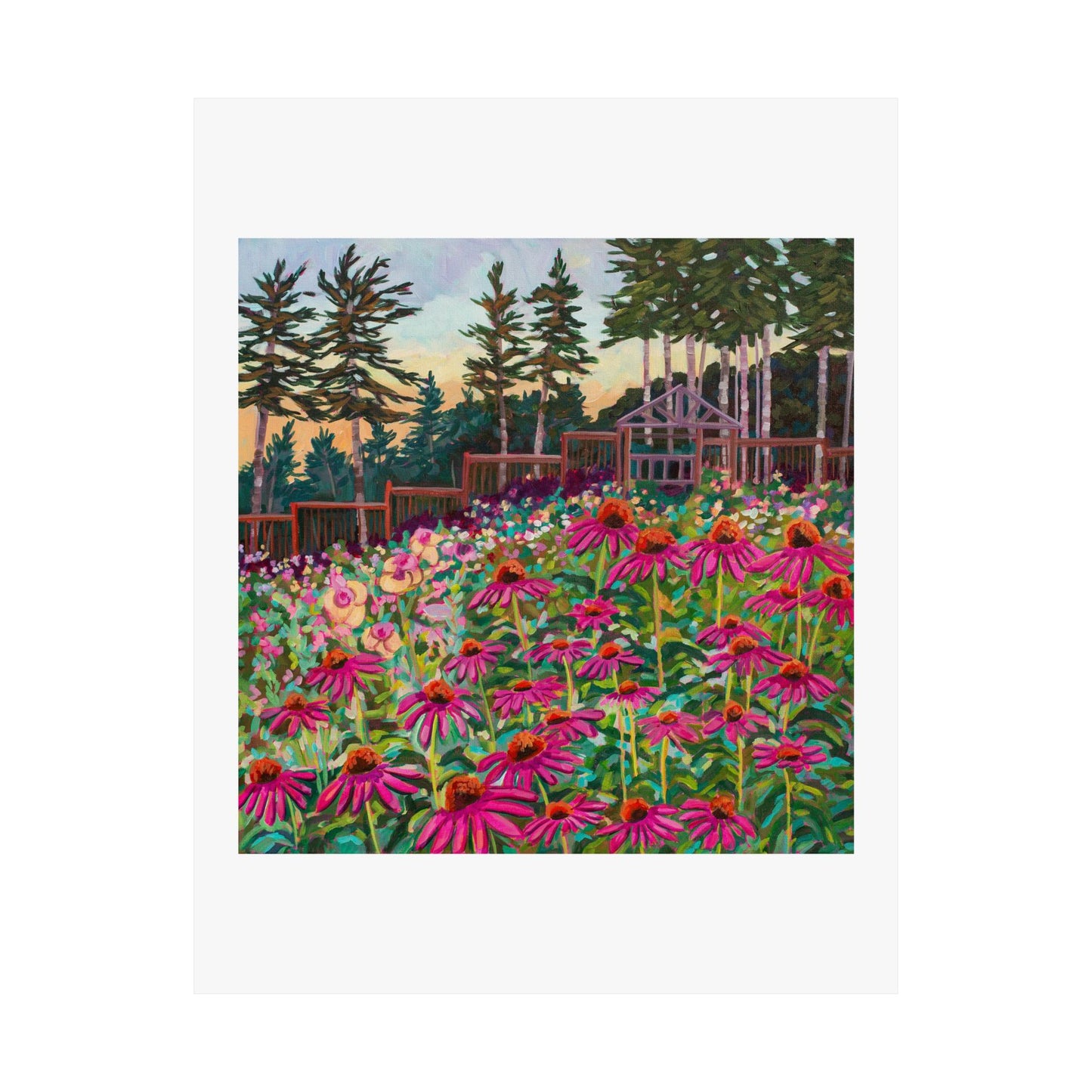 Wonder garden series- Purple Cornflowers— Matte Paper Poster Reproduction