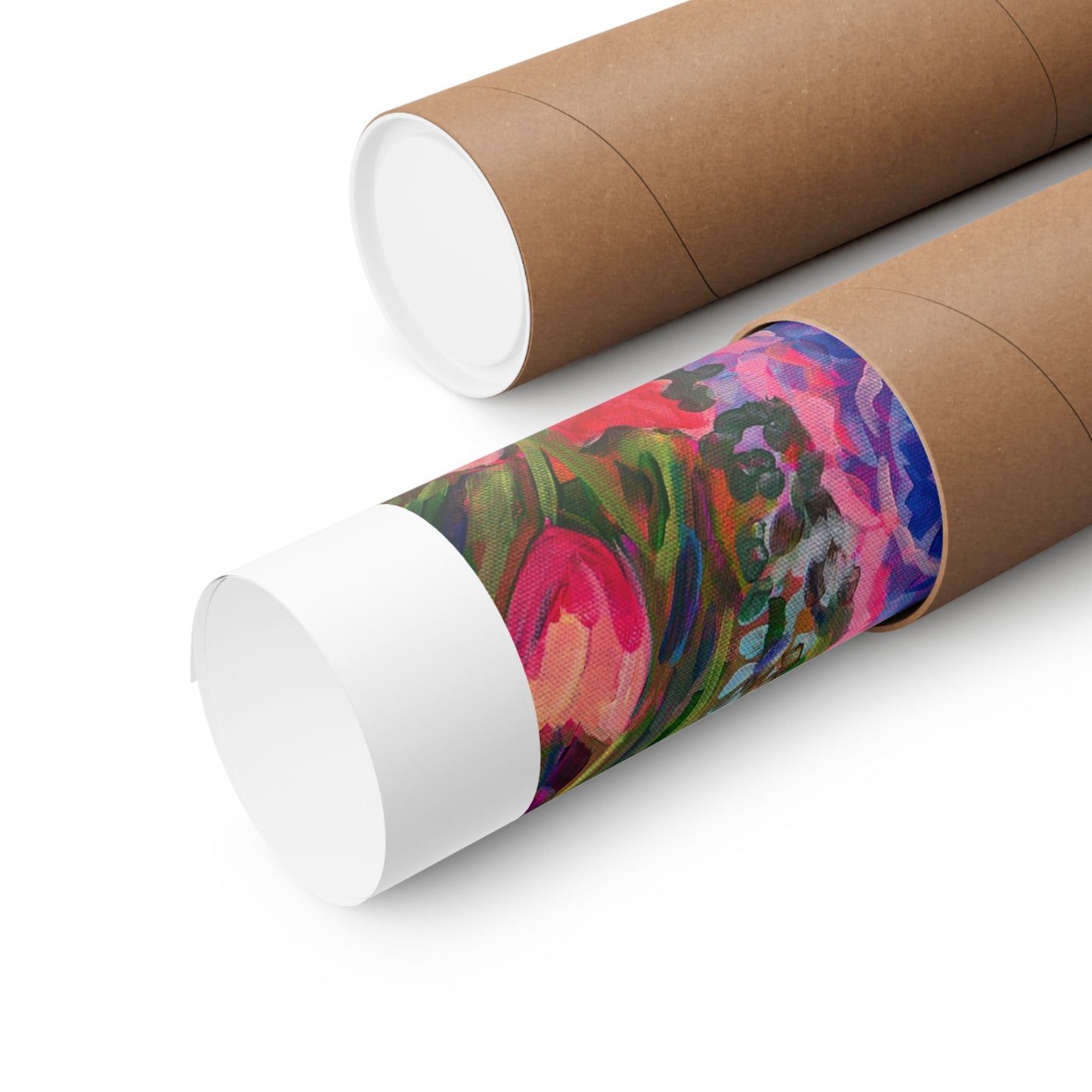 Wonder garden series- Delphinium trio— Matte Paper Poster Reproduction