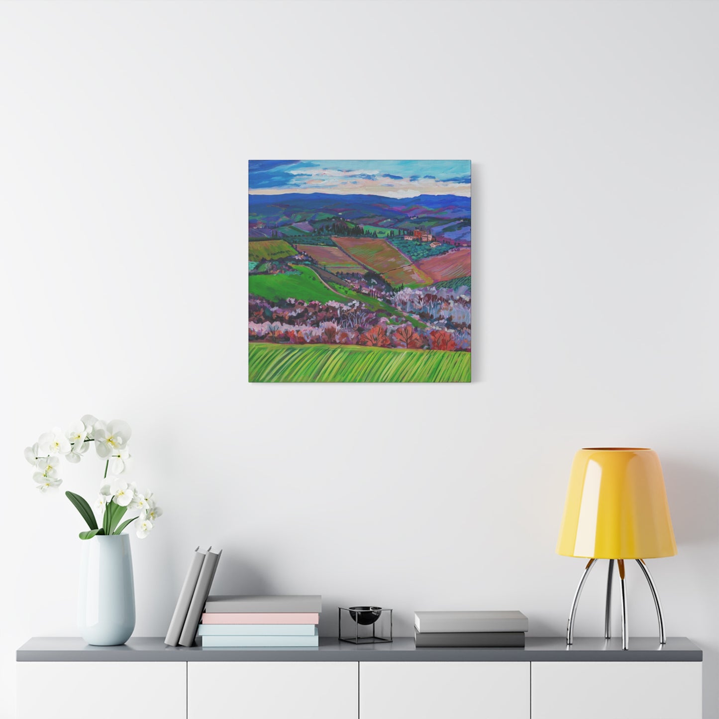 Rolling Tuscan farmland, Italy-Right Panel —Matte Canvas, Stretched, 1.25"